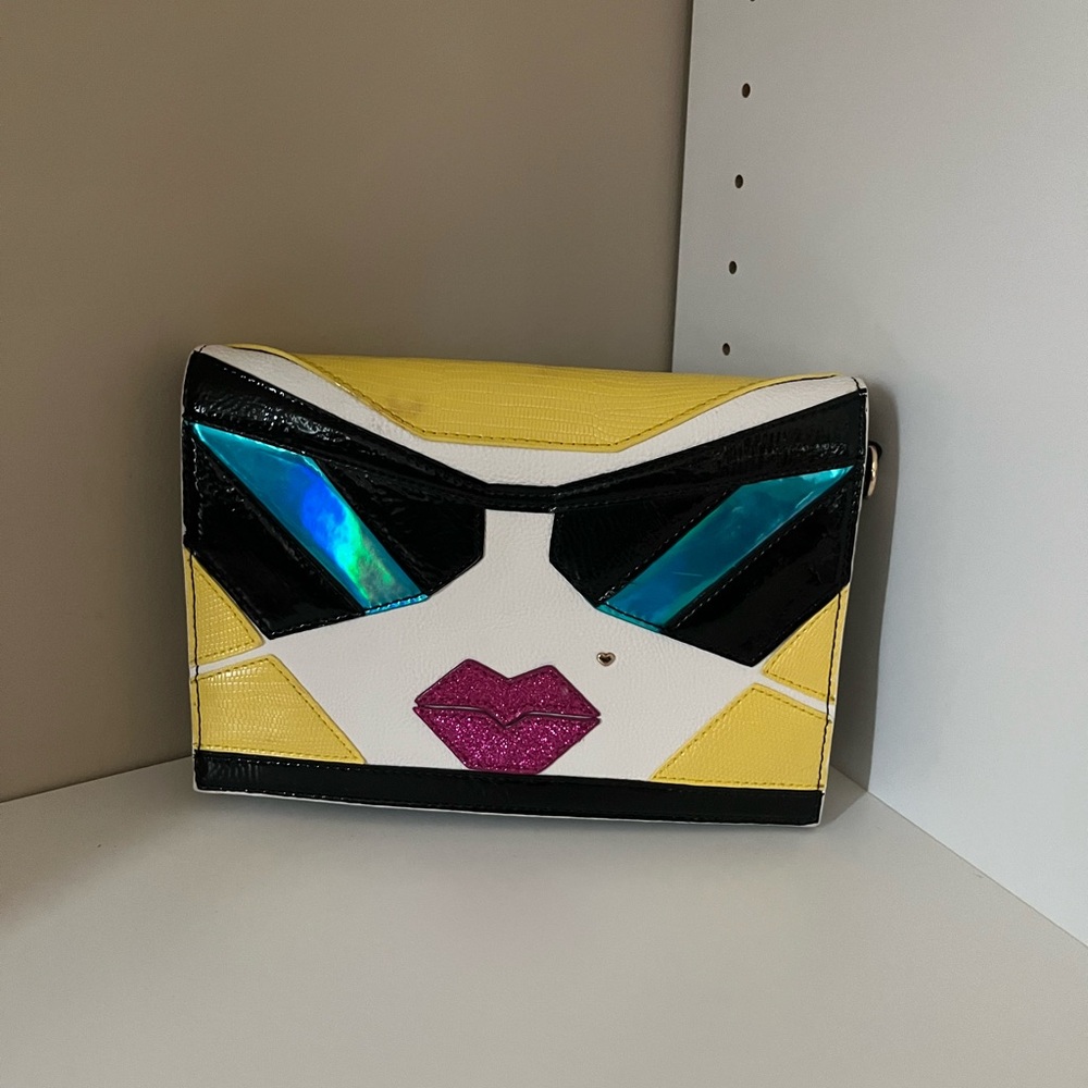 Betsy Johnson Yellow and Black Women's clutch